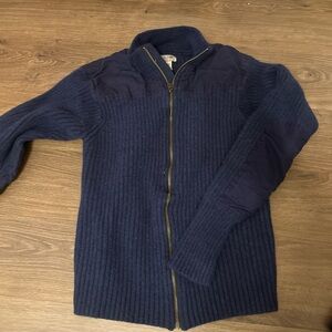 L.L. Bean Men's Deep Blue Zip-Up Sweater